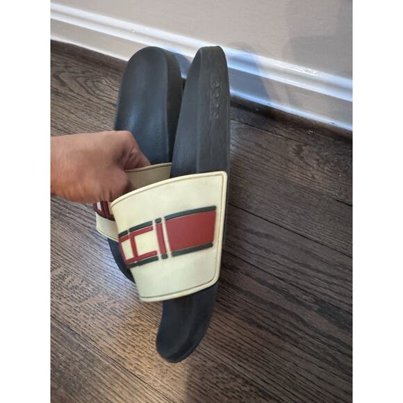 Gucci Mens Pursuit Logo Pool Slides Sandals Slip On US Sz 11 - Picture 3 of 16